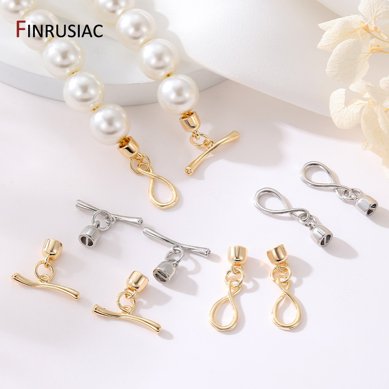 Toggle Clasp Gold - 14K مطلية بالذهب إنفينيتي رمز OT