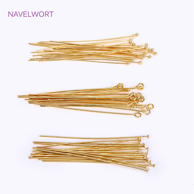 Jewelry Making Rivets - 50 قطعة/الوحدة 18 كيلو مطلية بالذهب