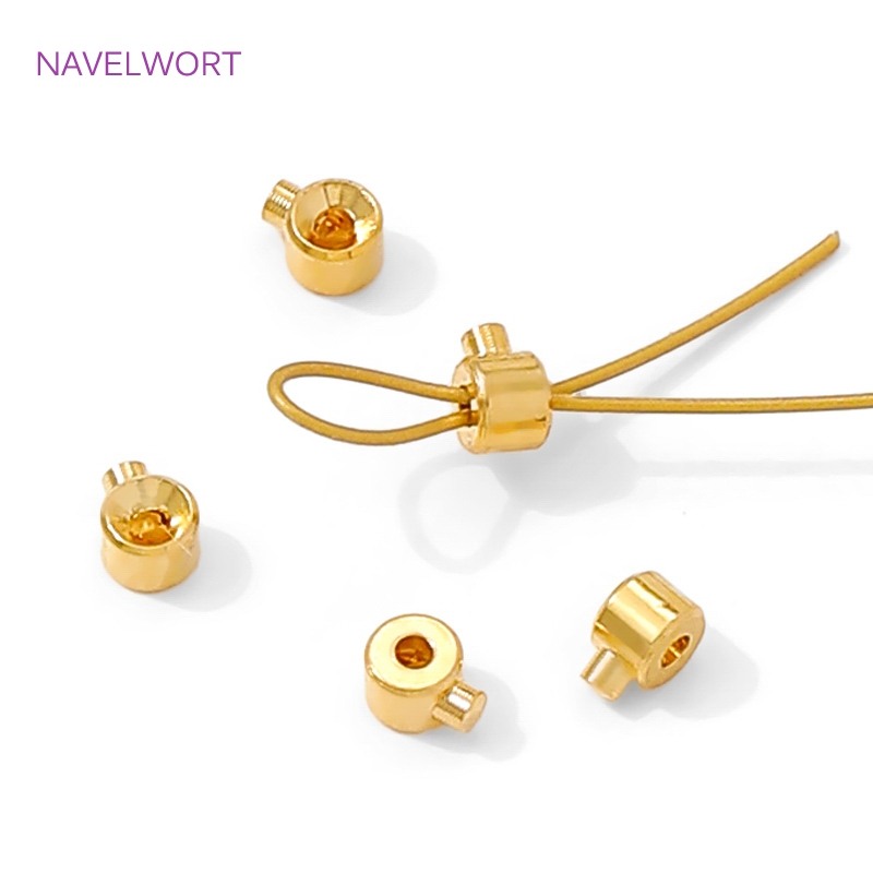 Jewelry Making Light - خرز دائري مطلي بالذهب عيار 18