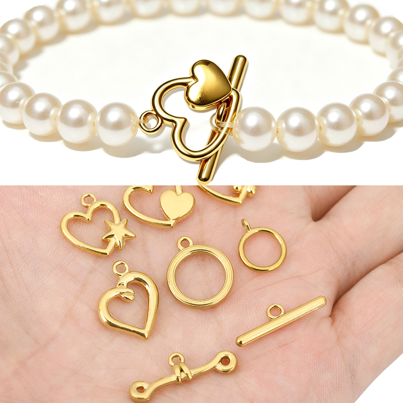 Toggle Clasp Gold - 5 مجموعات من مشابك OT من