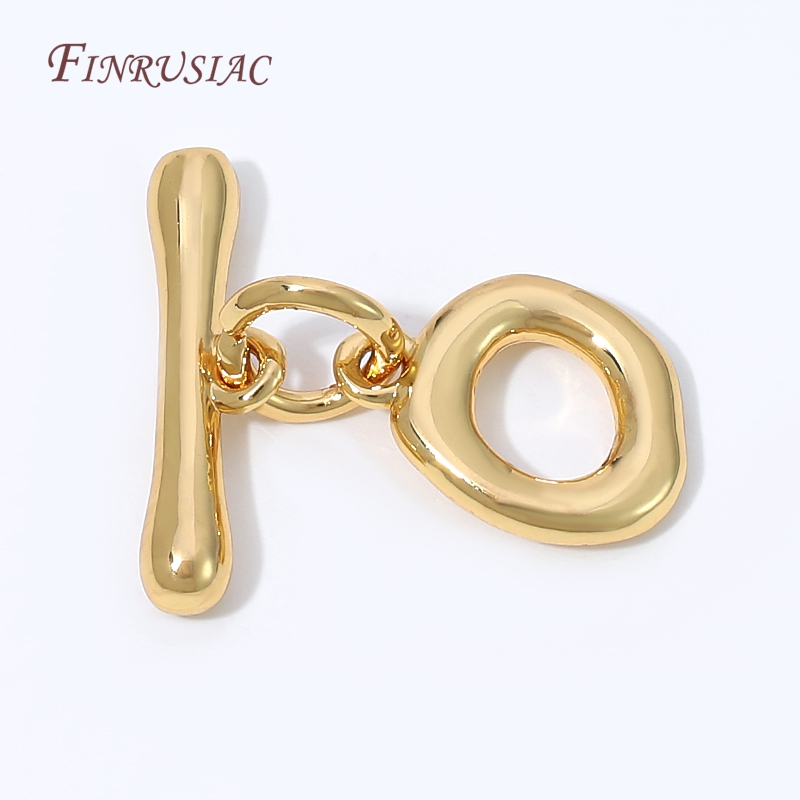 Toggle Clasp Gold - مشبك تبديل بيضاوي غير منتظم مطلي