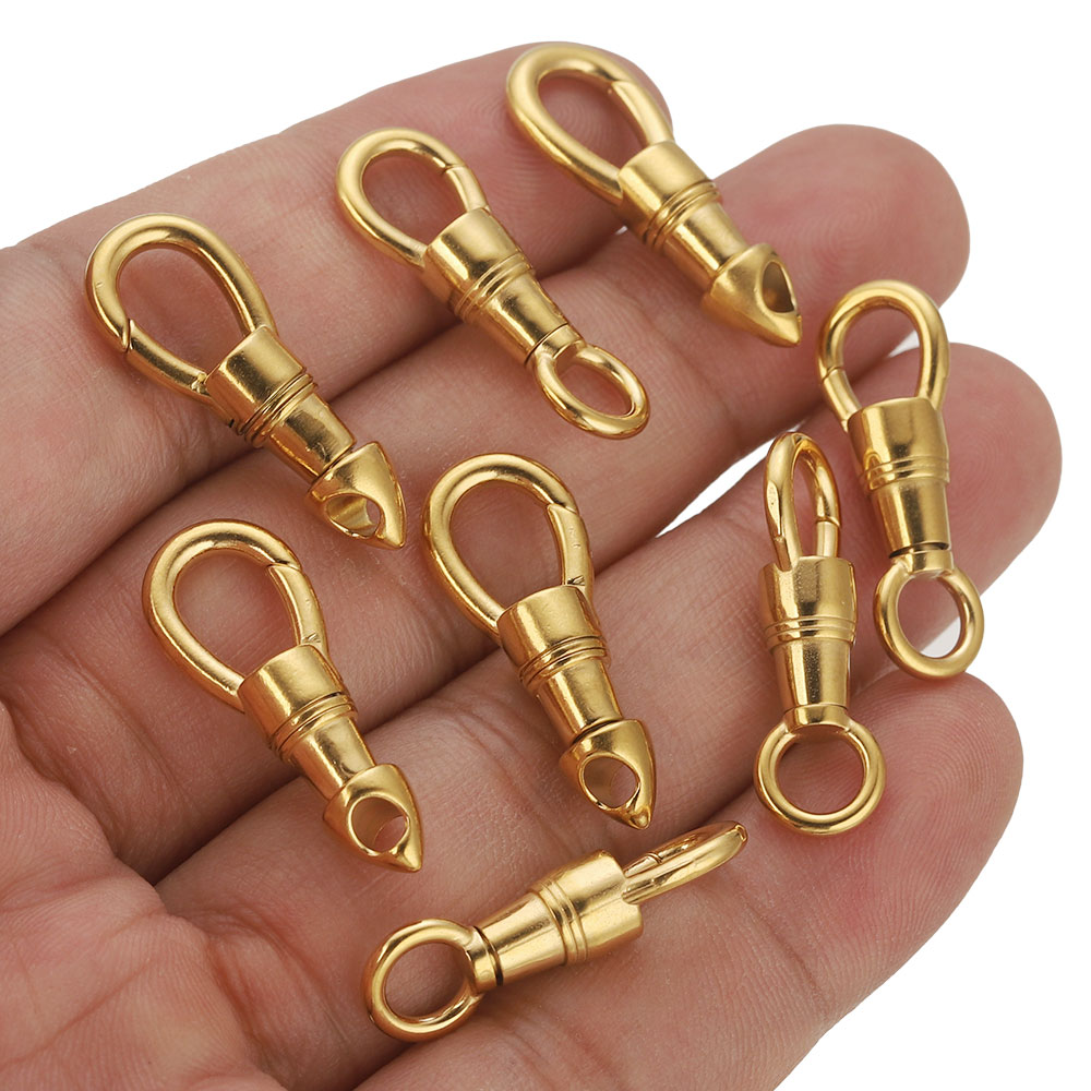 2 قطعة/الوحدة الفولاذ المقاوم  - مراجعة Toggle Clasp Gold وسعره