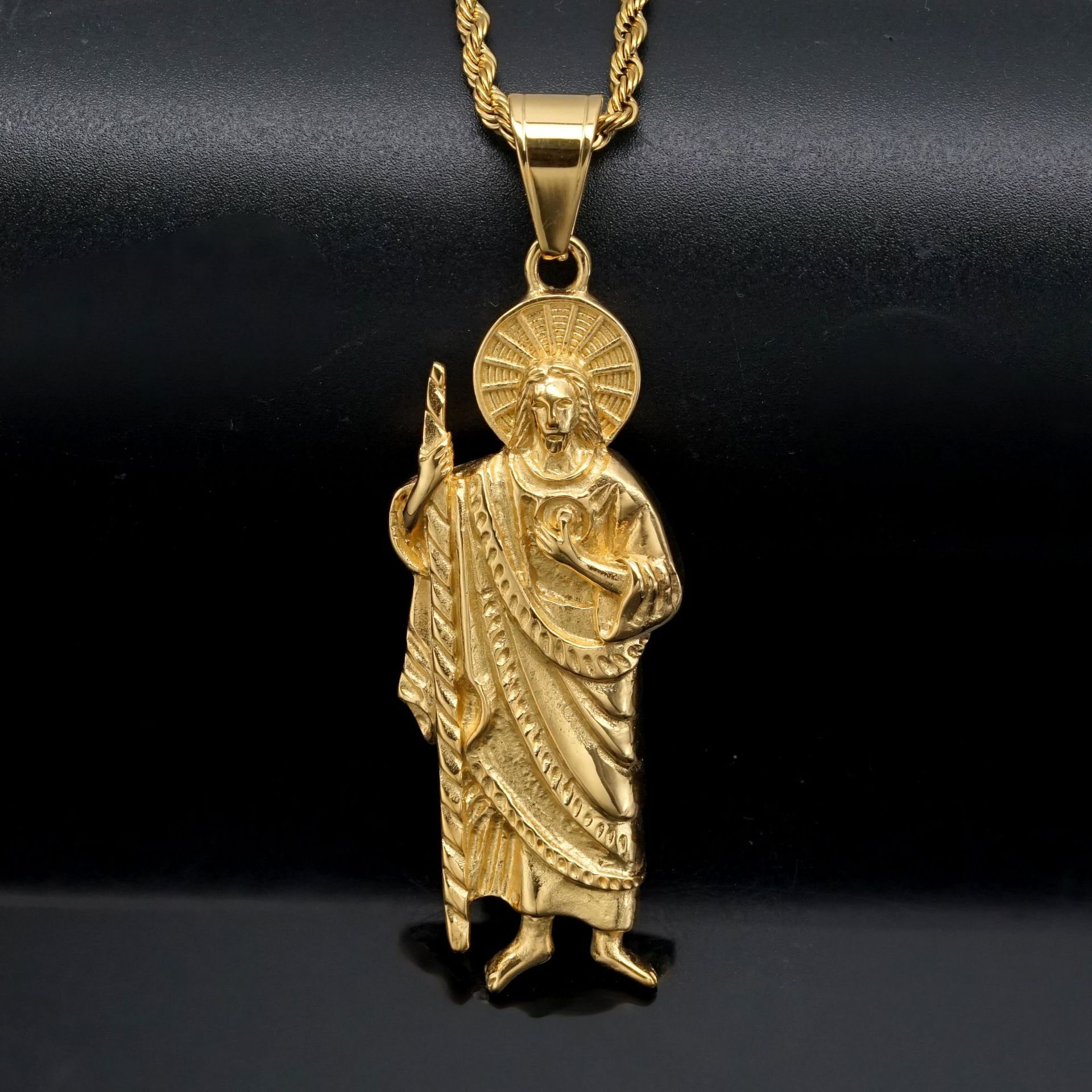 San Judas Tadeo-دلايات قلادة م - مراجعة Jewelry Making Singapore وسعره