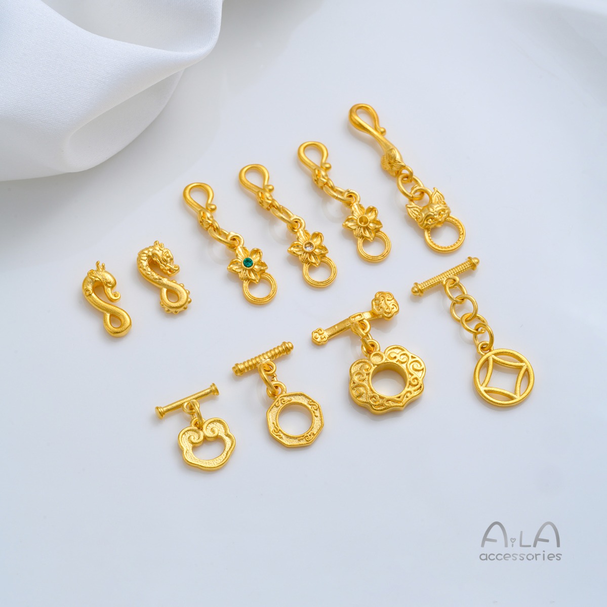 مشبك OT نحاسي مطلي بالذهب عيار - مراجعة Toggle Clasp Gold وسعره