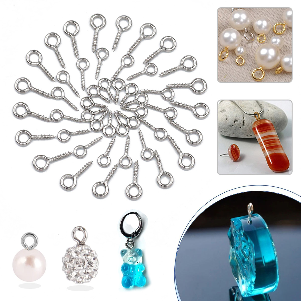 100 قطعة 4x8/5x10/5x12 مللي مت - مراجعة Jewelry Making Rivets وسعره
