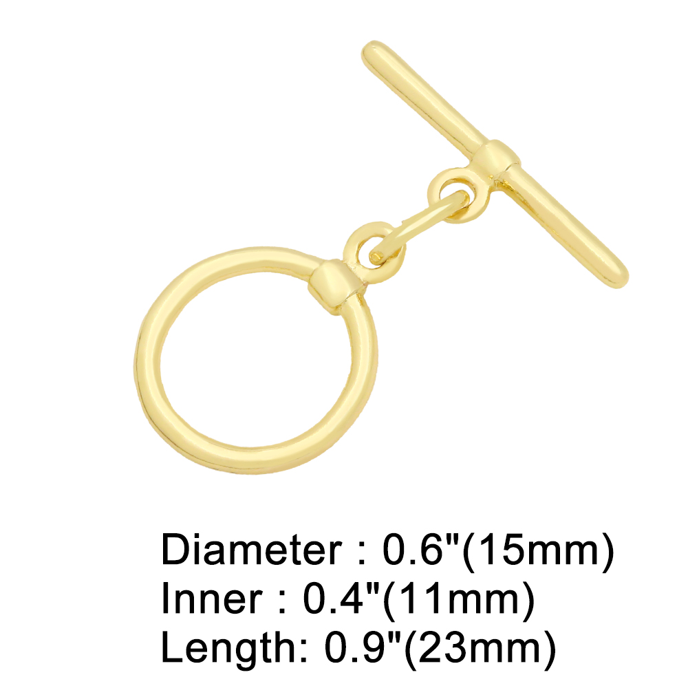 OCESRIO العصرية تبديل المشابك  - مراجعة Toggle Clasp Gold وسعره