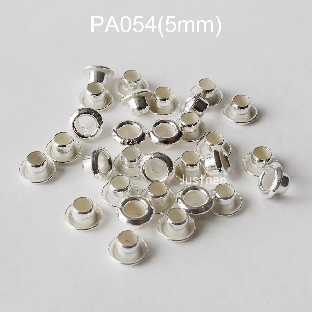 925 فضة جروميت العيينة برشام ل - مراجعة Jewelry Making Rivets وسعره