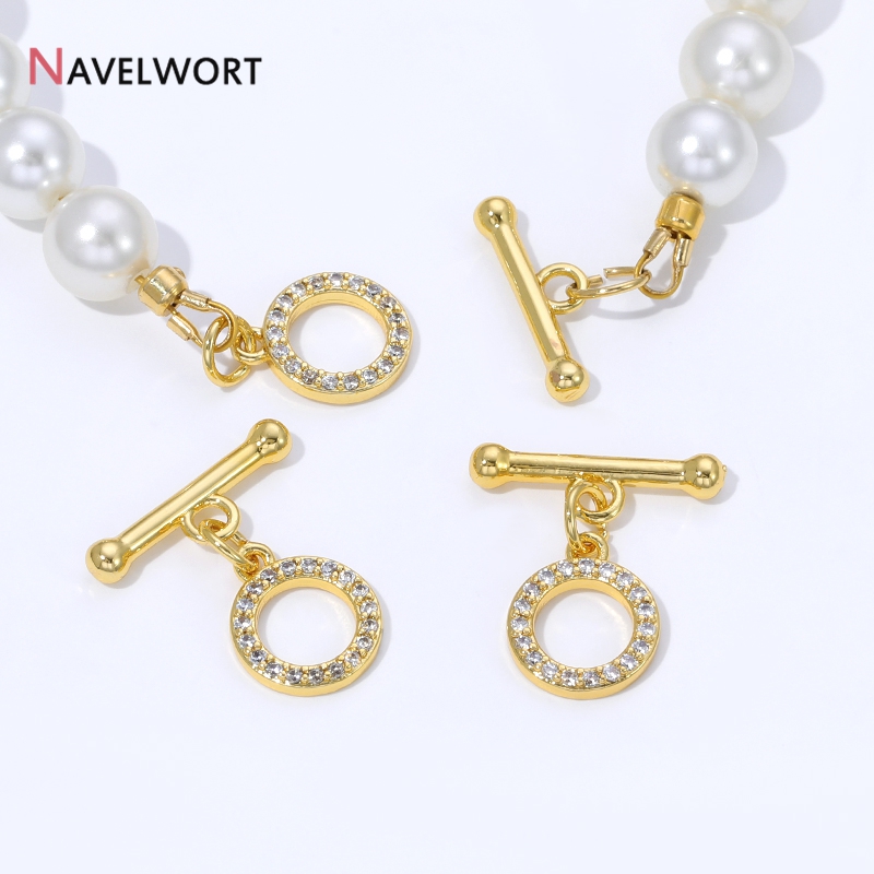 مشابك OT مطلية بالذهب عيار 18  - مراجعة Toggle Clasp Gold وسعره