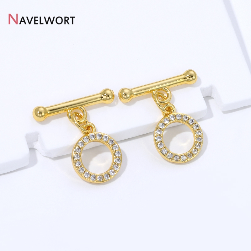 مشابك OT مطلية بالذهب عيار 18  - مراجعة Toggle Clasp Gold وسعره