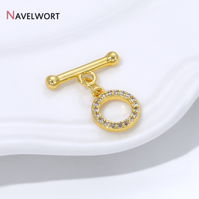 مشابك OT مطلية بالذهب عيار 18  - مراجعة Toggle Clasp Gold وسعره