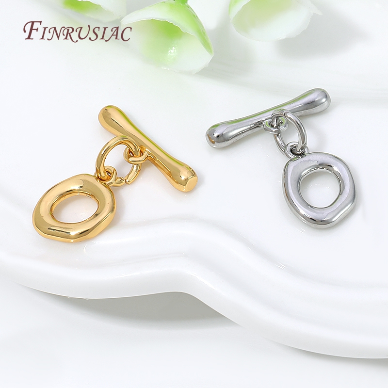 مشبك تبديل بيضاوي غير منتظم مط - مراجعة Toggle Clasp Gold وسعره